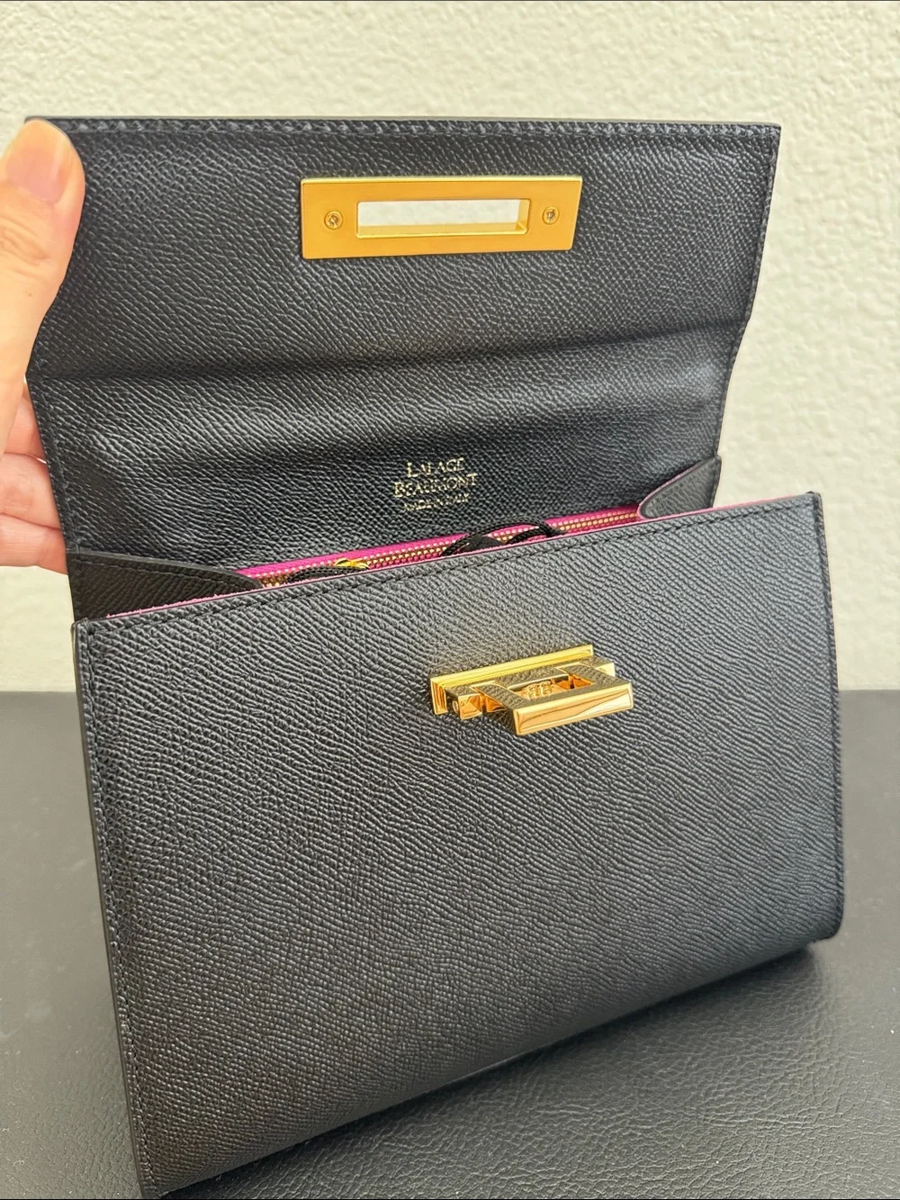 Lalage Beaumont Fonteyn Midi Dolomite Handbag – Black | New, Never Worn